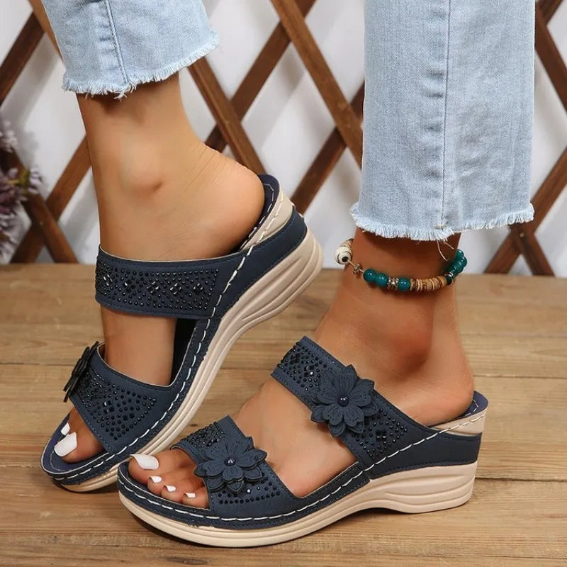 Mia Orthopedic Wedge Sandals — side view