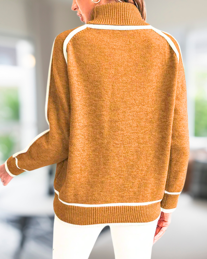 Lily Cozy Turtleneck Sweater — styled shot