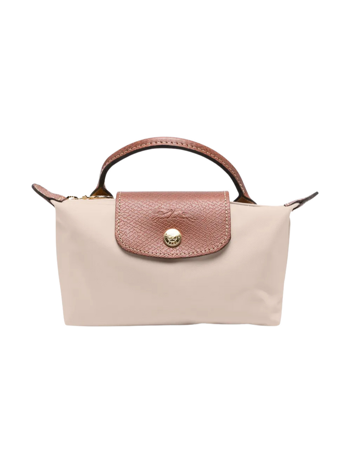 Longchamp Le Pliage XS Handbag Paper White Blush Front View