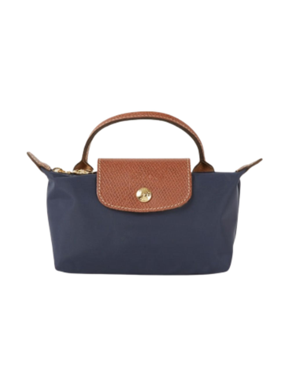 Longchamp Le Pliage XS Handbag Navy Blue Front View Nylon