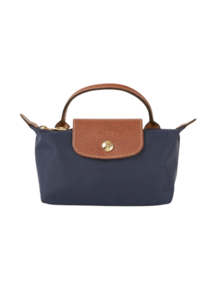 Longchamp Le Pliage XS Handbag Navy Blue Front View Nylon