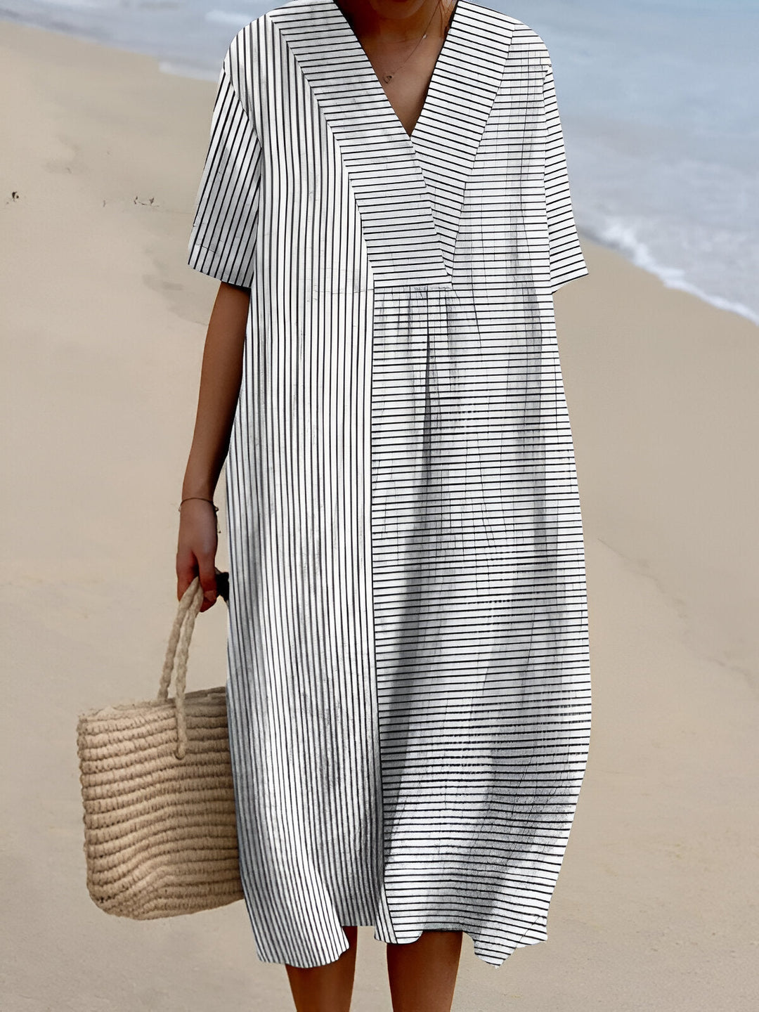 Quirine Printed Maxi Dress — styled product shot