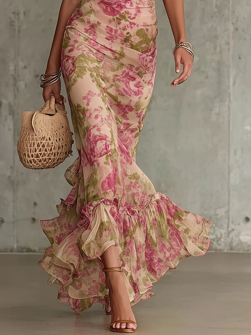 Rosélia Signature Silhouette Dress Rose — back view