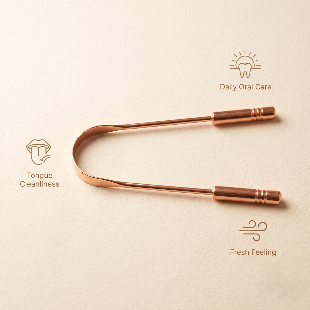 Ashwell ZenGrip copper tongue cleaner, additional product photo