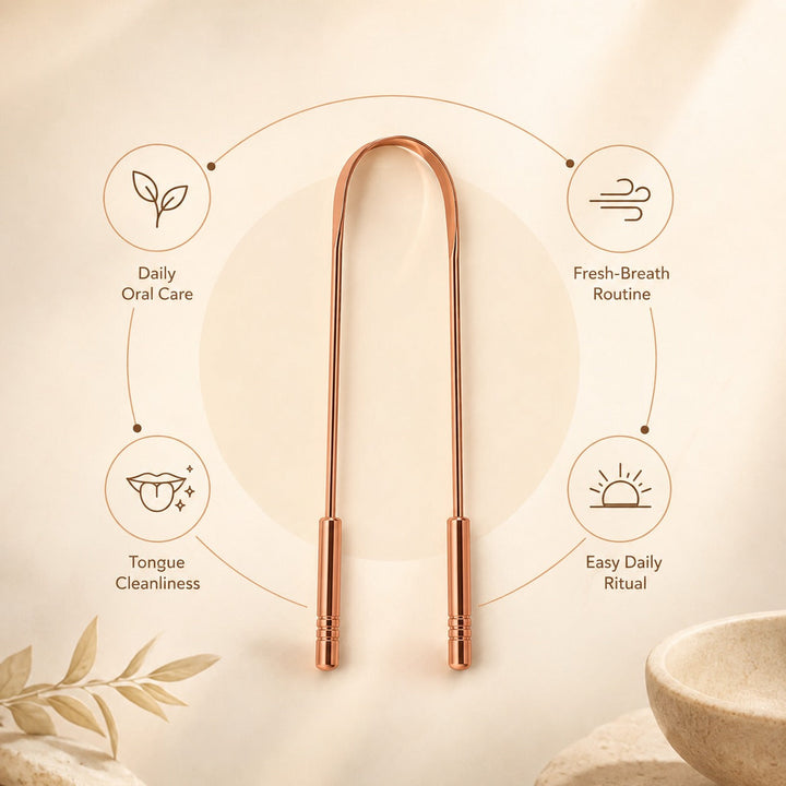 Ashwell ZenGrip copper tongue cleaner, additional product photo