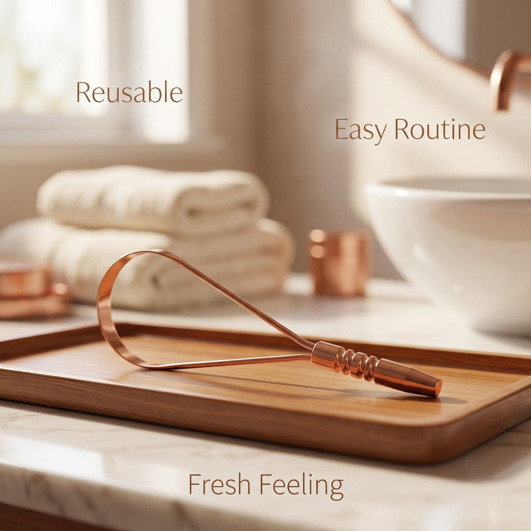 Ashwell ZenLoop copper tongue cleaner, additional product photo