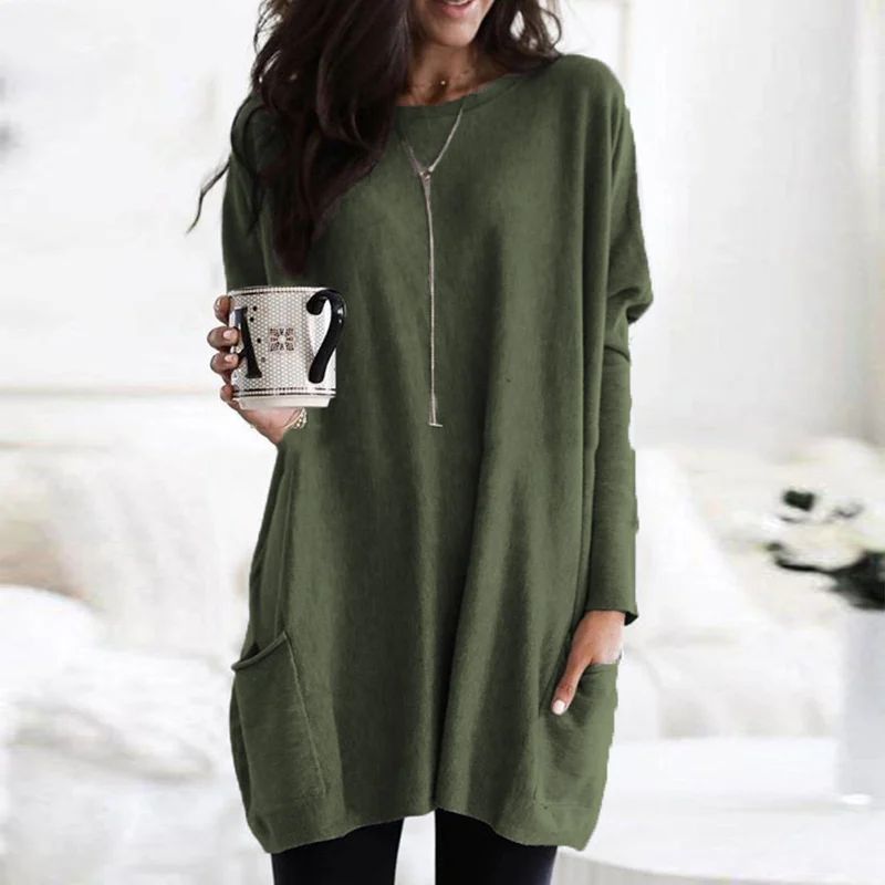 Sophia Casual Pocket Sweater — lifestyle shot