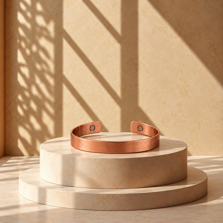 Ashwell Arc handcrafted pure copper bracelet, product photo