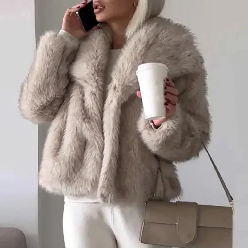 Charnotte | Women’s Chic Faux Fur Winter Jacket