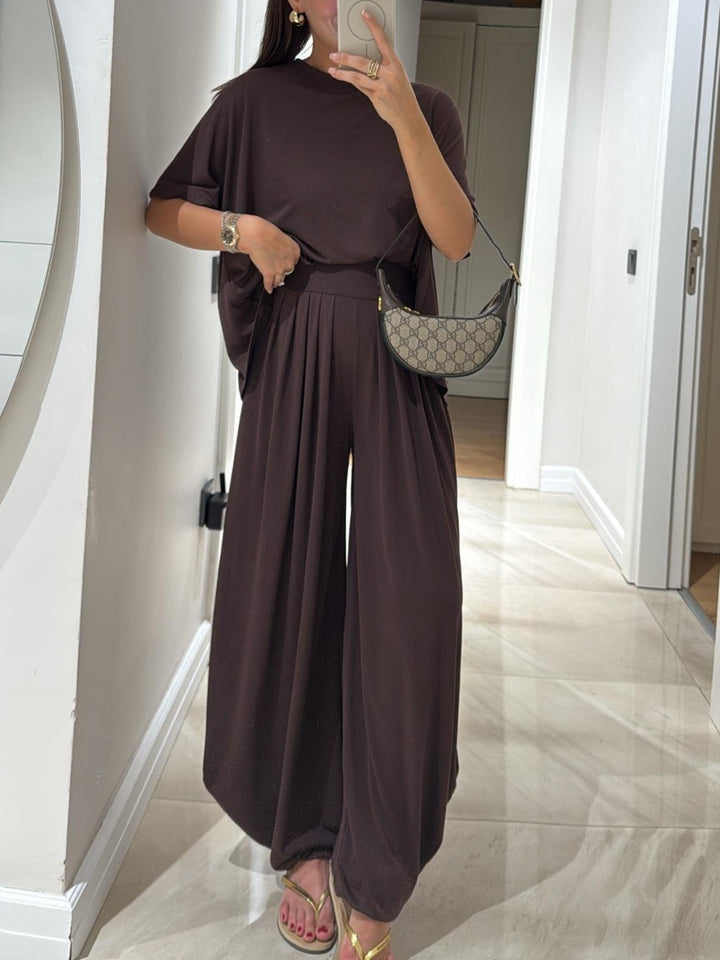 Casual relaxed matching set women – detail