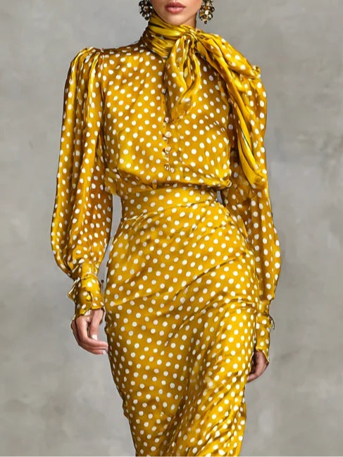 Women's elegant matching two-piece set – side view