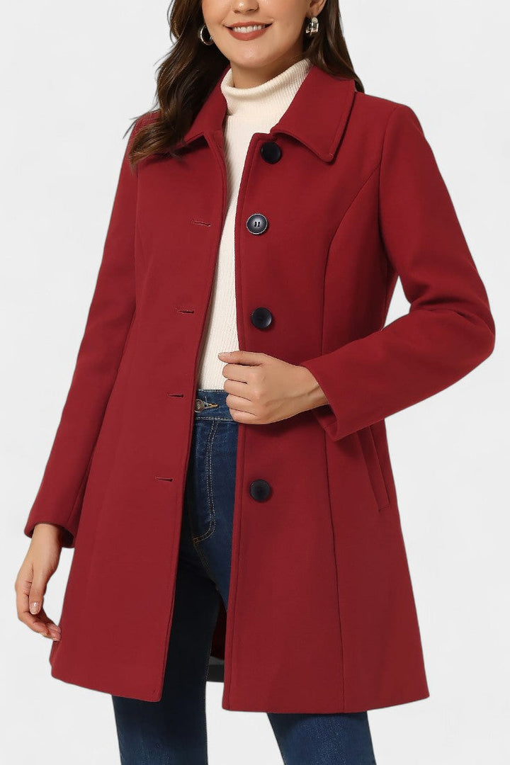 Manea fur collar coat sleeve and cuff detail