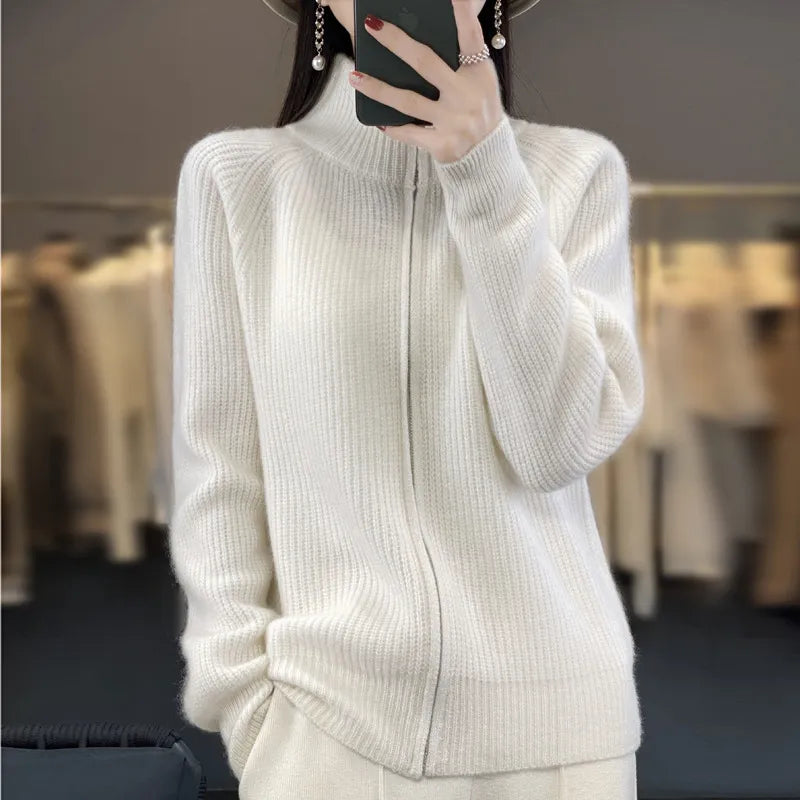 Charlotte Cardigan with Zipper — detail view