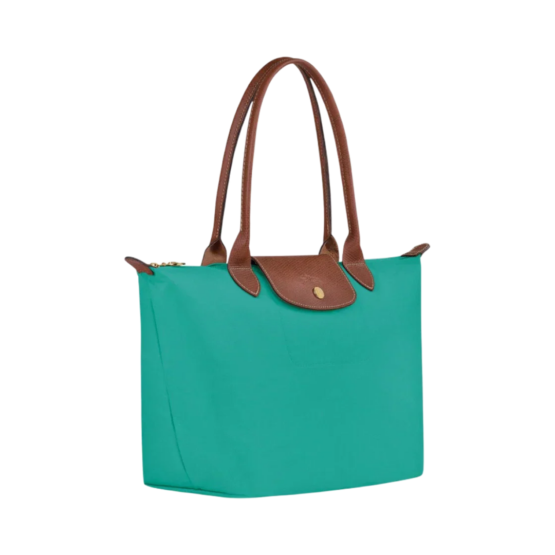 Longchamp Le Pliage Large tote bag Turquoise side view