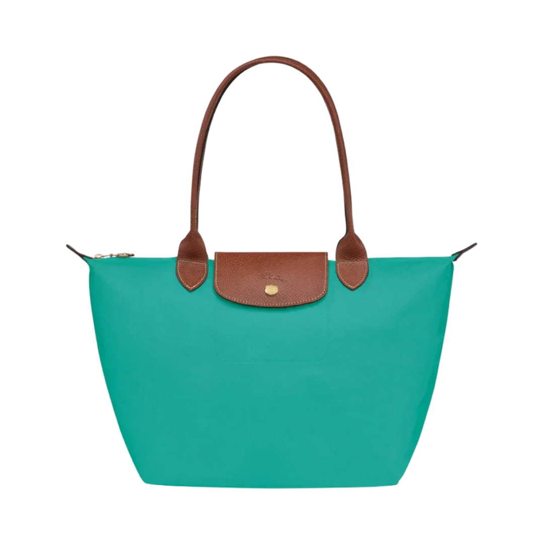Longchamp Le Pliage Large tote bag Turquoise front view