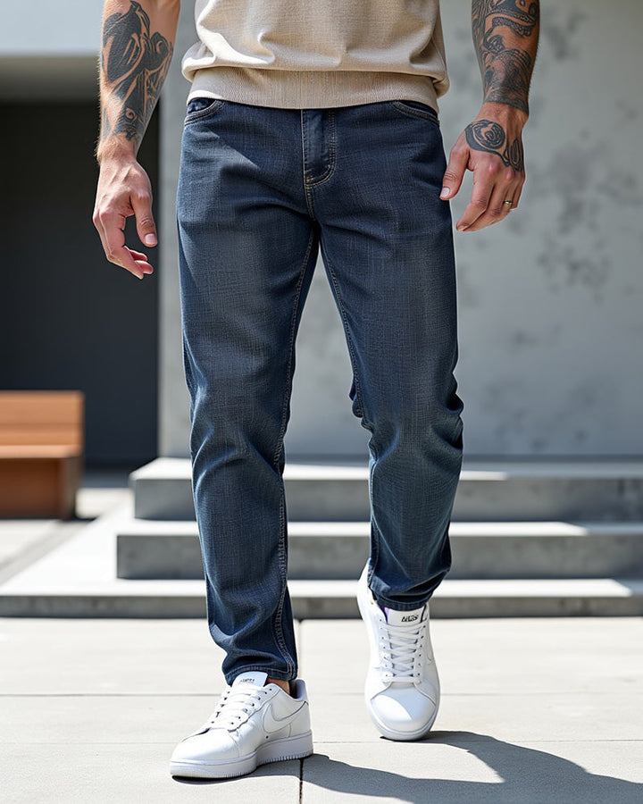 Avenue Slim Fit Jeans Dark Blue Mens Outdoor Lifestyle | The Ashwell