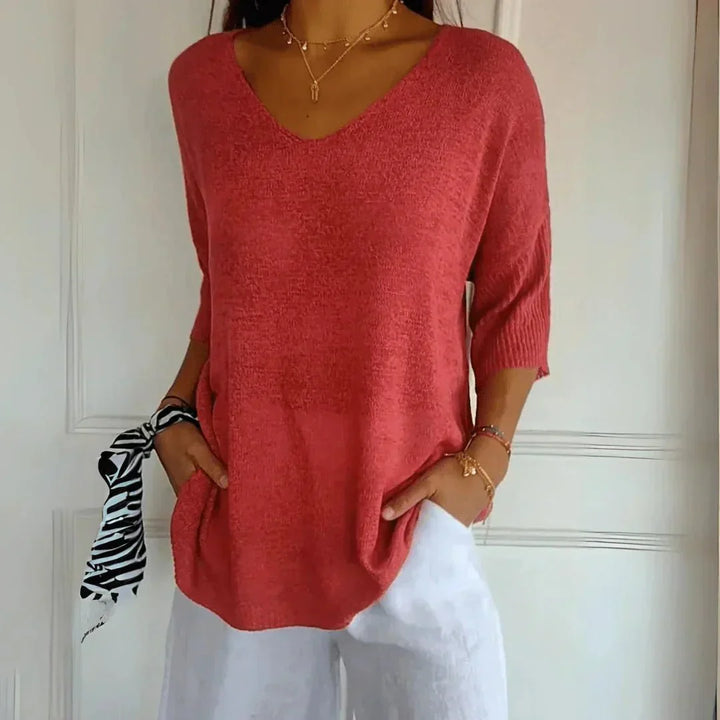 Noelia V-Neck Sweater — front view