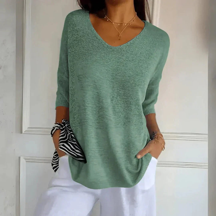 Noelia V-Neck Sweater — detail view
