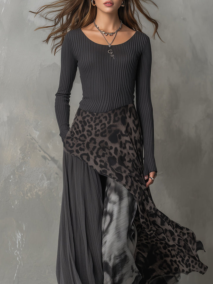 Irregular hem maxi dress back view