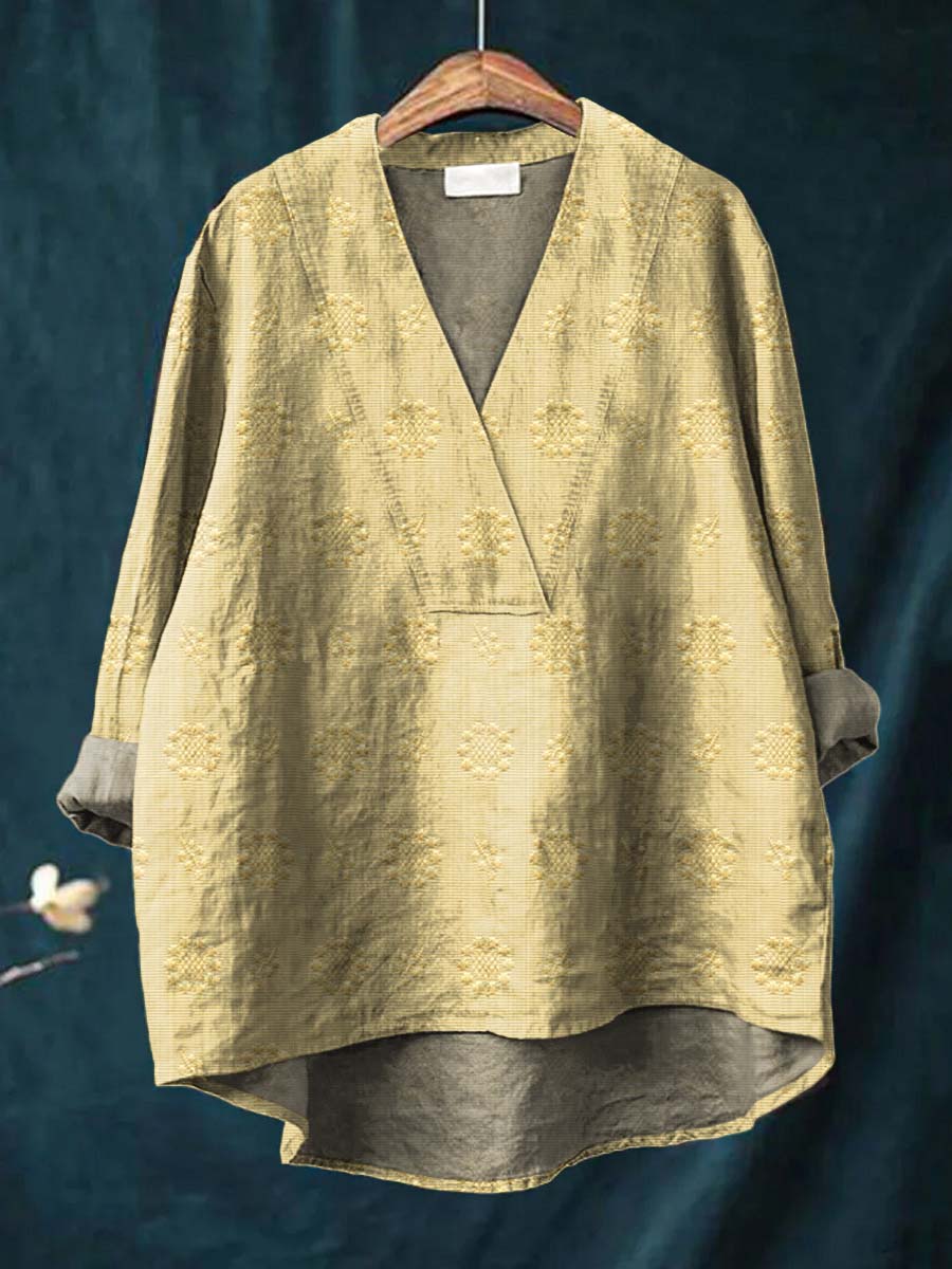 Cara Art Print Blouse — product view