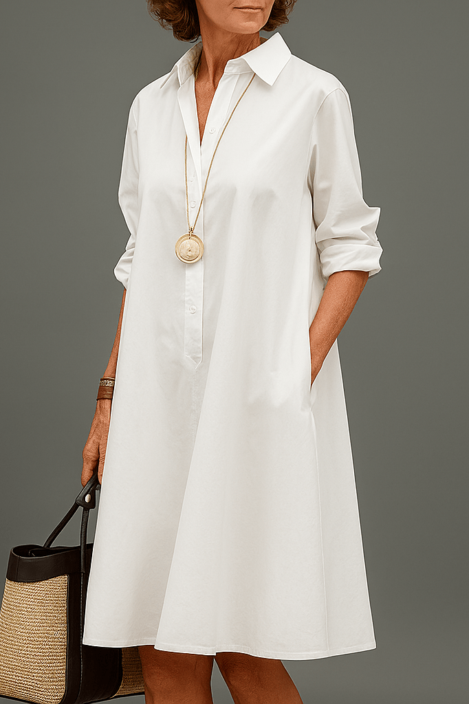 Sadie Elegant Midi Dress — front view