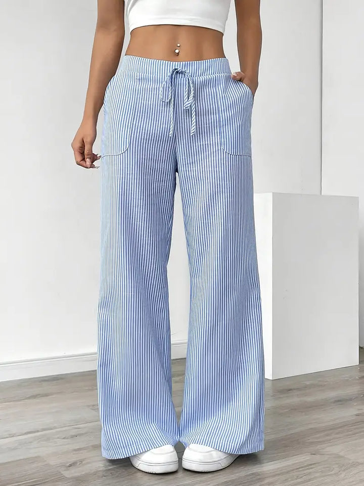 Karina Striped Pants — back view