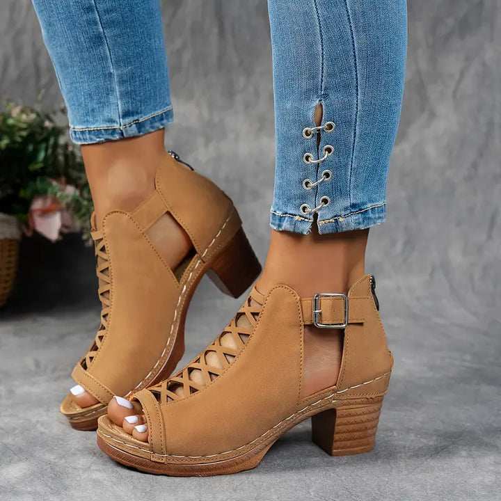 Aubrey Orthopedic Wedge Sandals — sole view