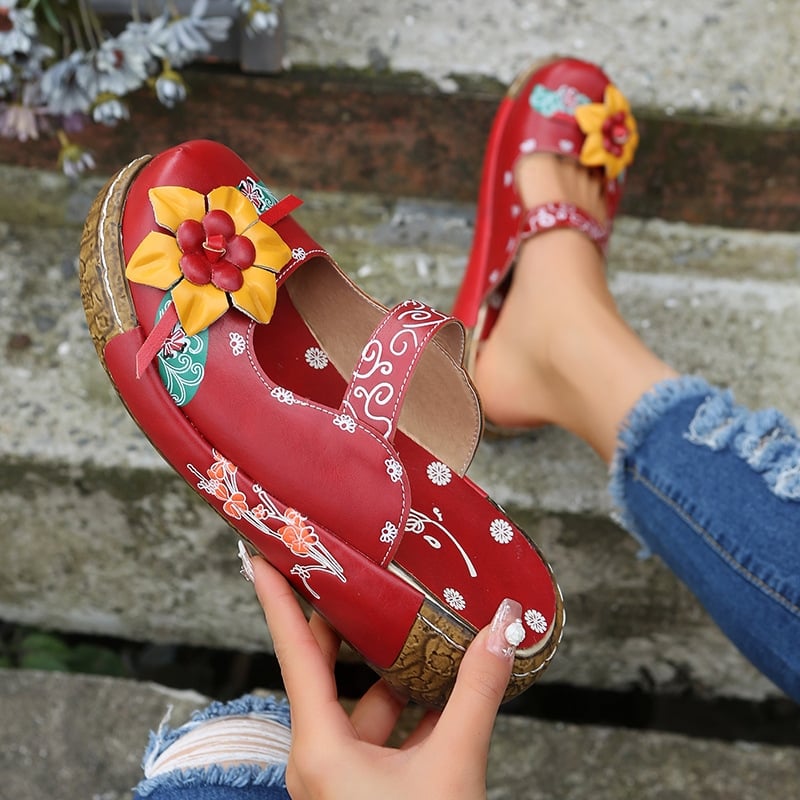 Isabella Handmade Orthopedic Sandals — top view