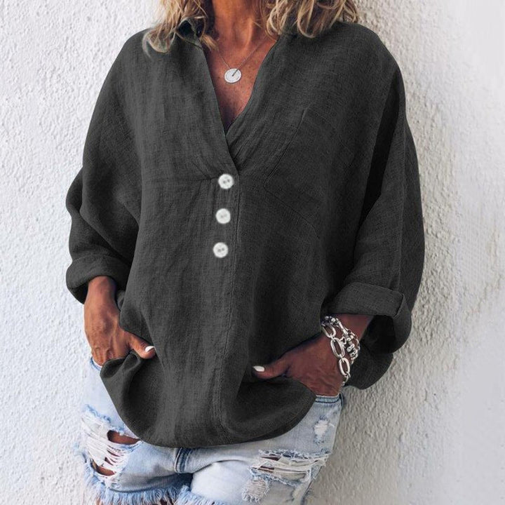 Maribel Buttoned Blouse — back view