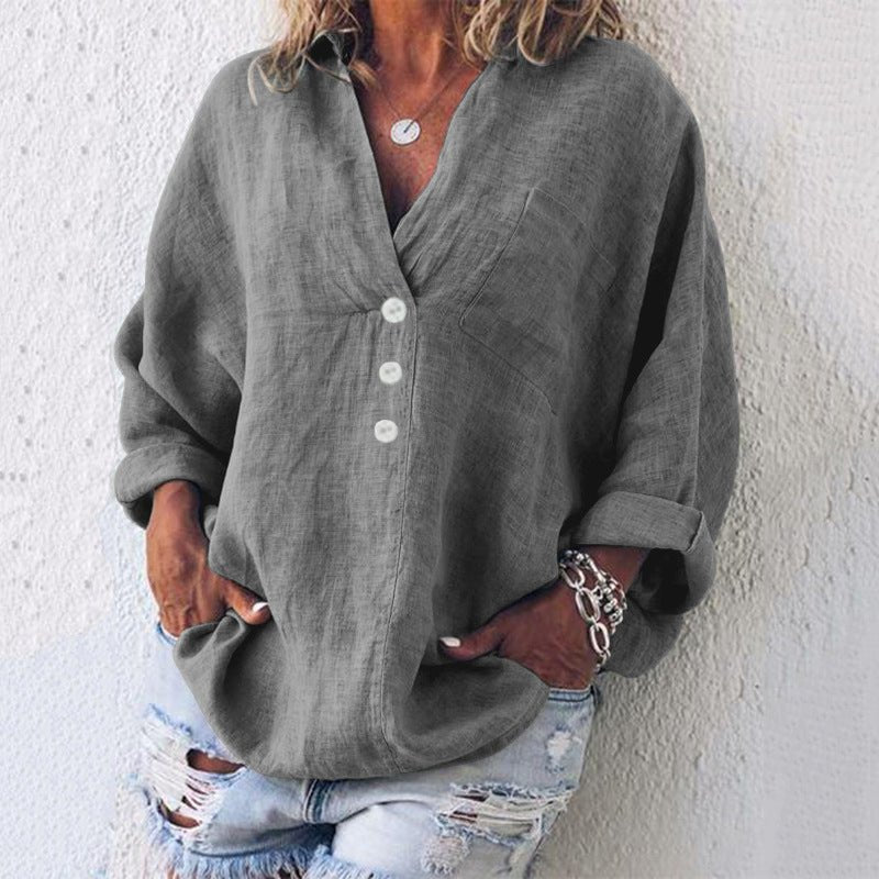 Maribel Buttoned Blouse — detail view
