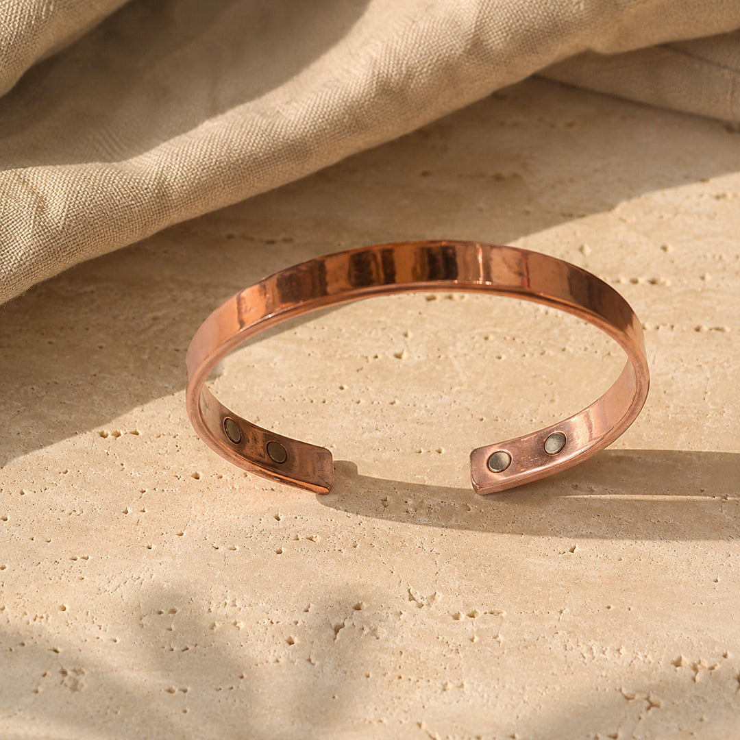 Ashwell Arc copper bracelet, lifestyle photo