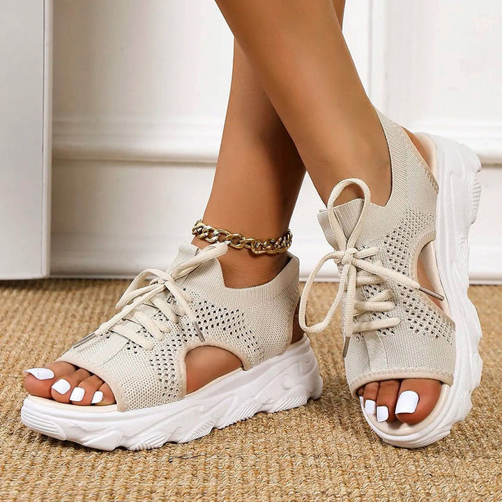 Lina Platform Orthopedic Sandals — front view