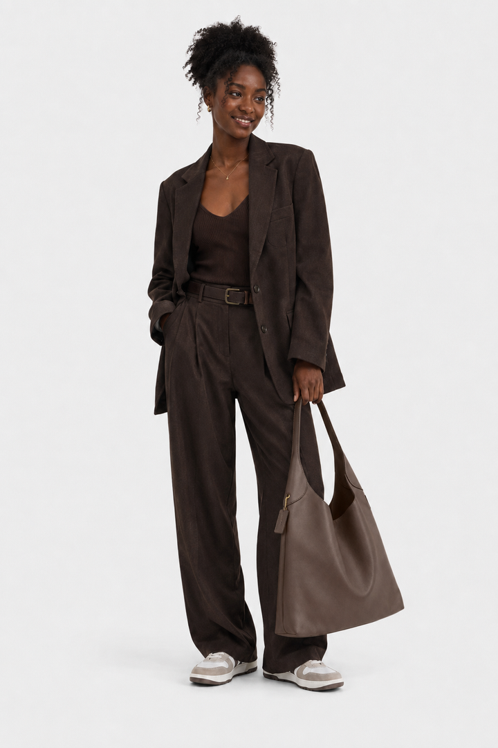 Brooklyn shoulder bag Coach dark stone leather
