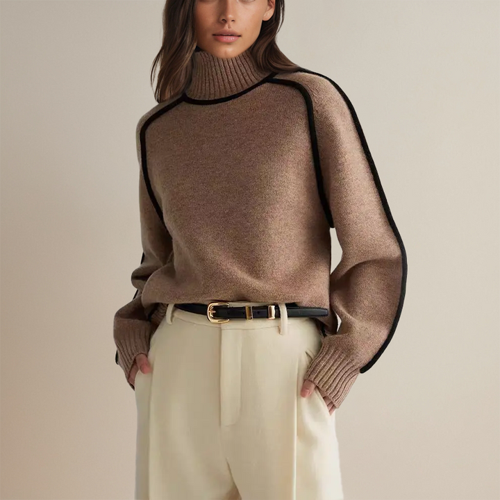 Lara Women's Turtleneck Sweater — front view