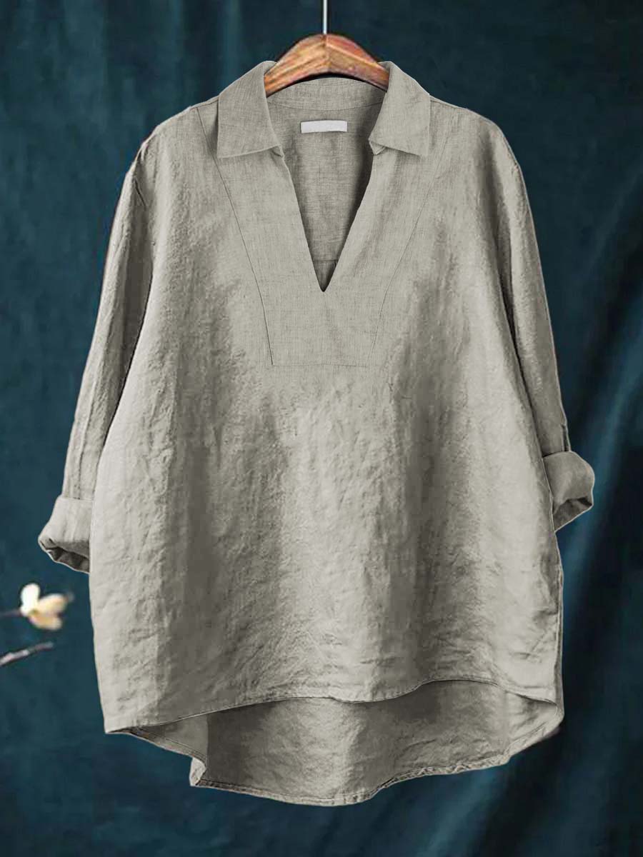 Maria Art Print Blouse — detail view