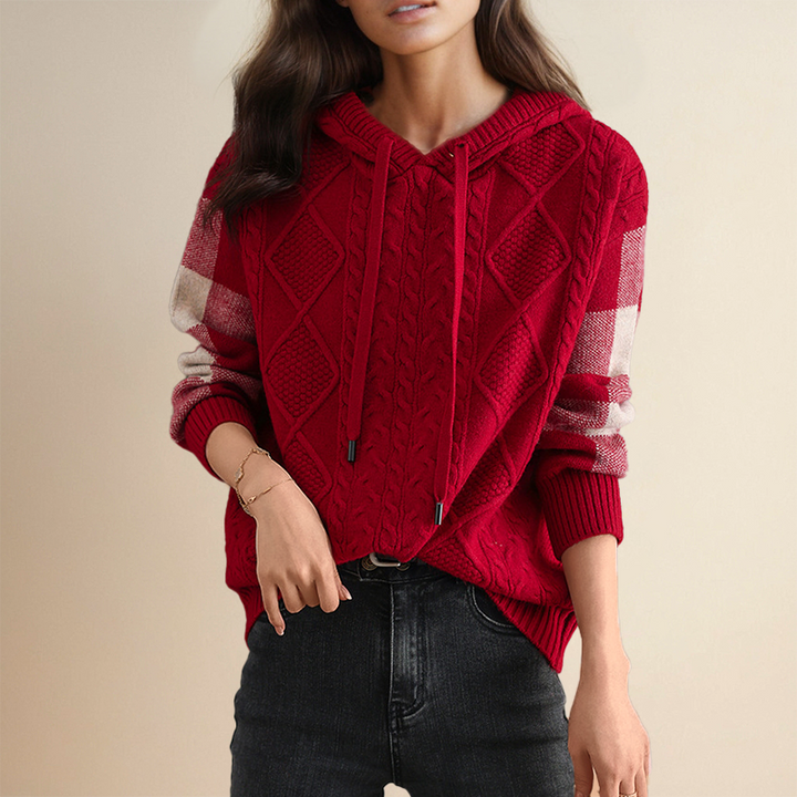 Aubrey Stylish Velvet Sweater — product view