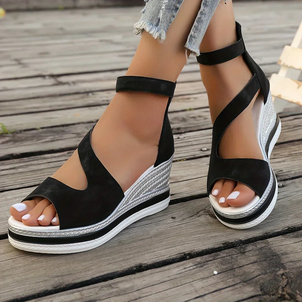 Addison Platform Orthopedic Sandals — side view