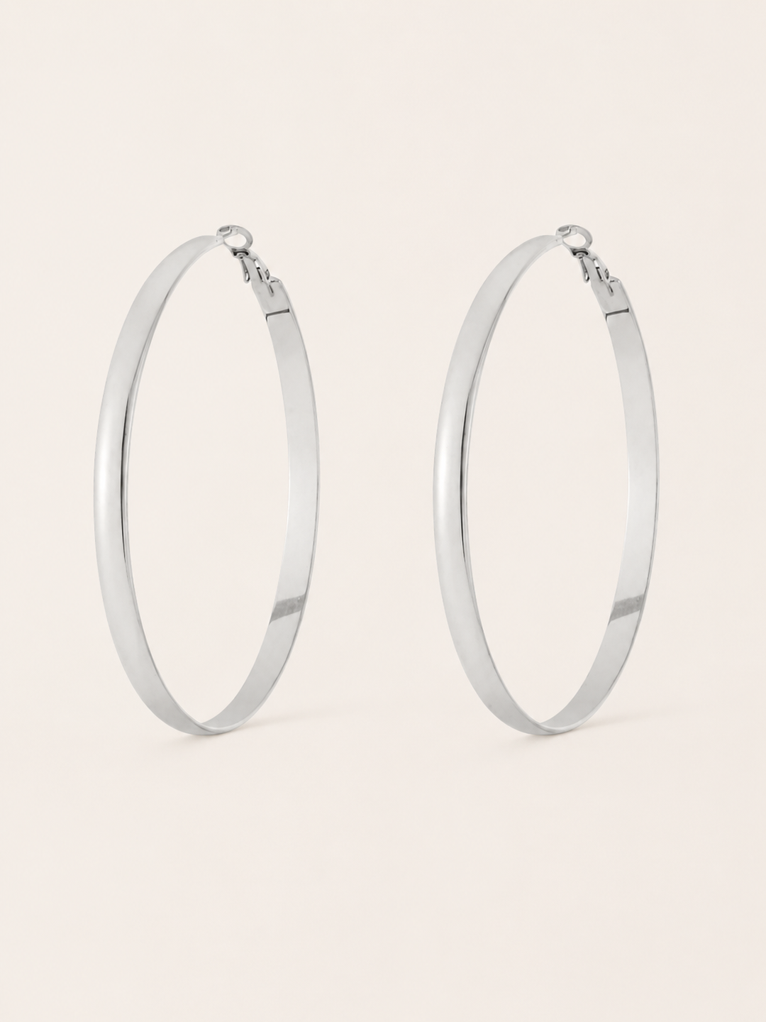 Delaney | Thick Hoop Earrings with Polished Finish