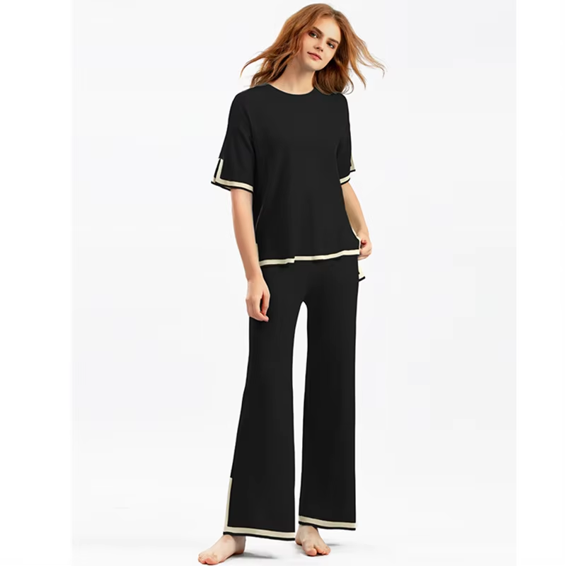 Charlotte Elegant Ice Silk Short Sleeve Co-Ord Set — back view