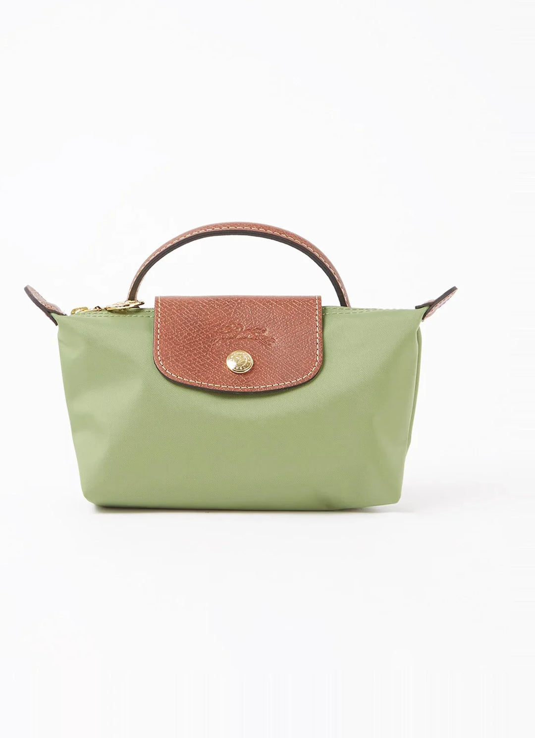 Longchamp Le Pliage XS Handbag Light Green Sage Front View Nylon