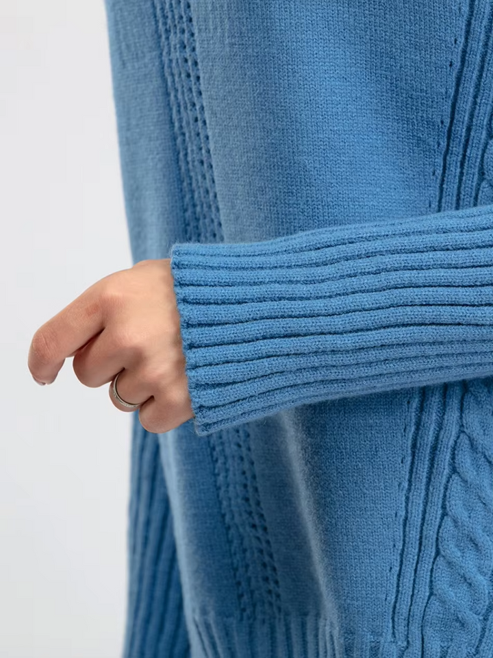 Scarlett Stylish High-neck Pullover Sweater with Loose Pants Set — additional view