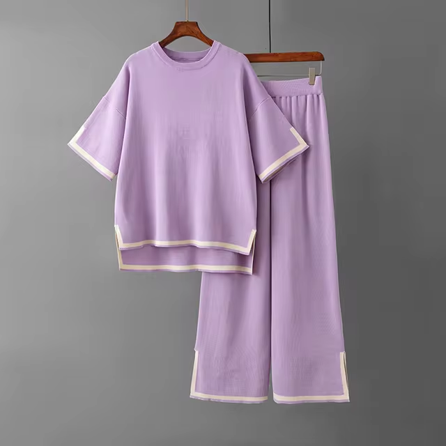 Charlotte Elegant Ice Silk Short Sleeve Co-Ord Set — product view