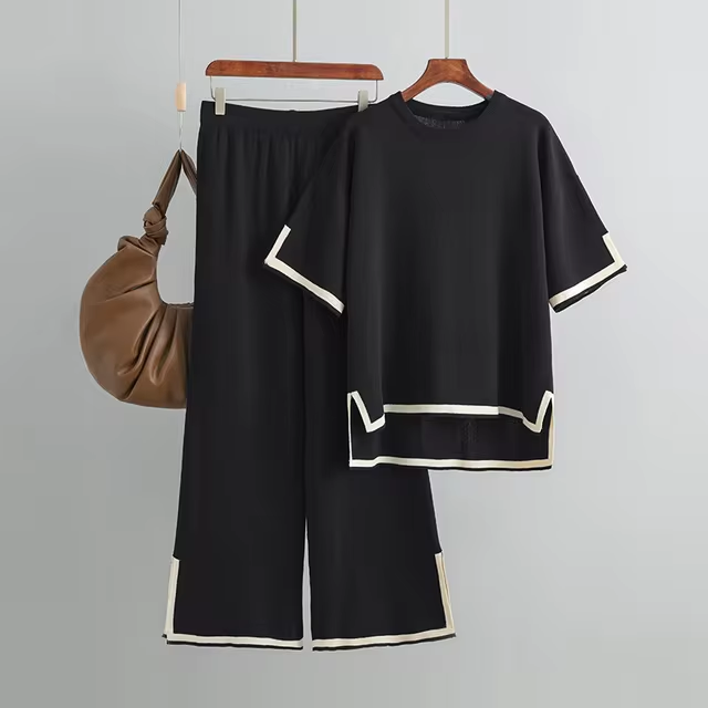 Charlotte Elegant Ice Silk Short Sleeve Co-Ord Set — alternate view