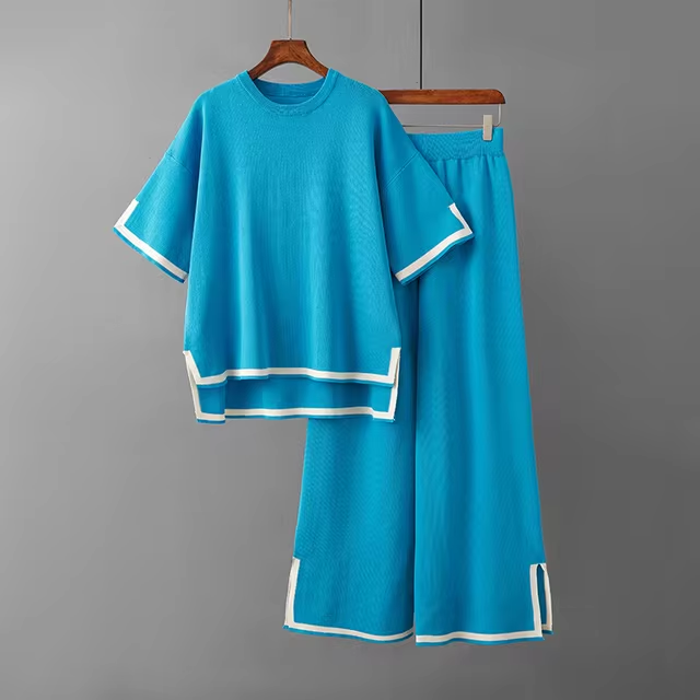 Charlotte Elegant Ice Silk Short Sleeve Co-Ord Set — product view