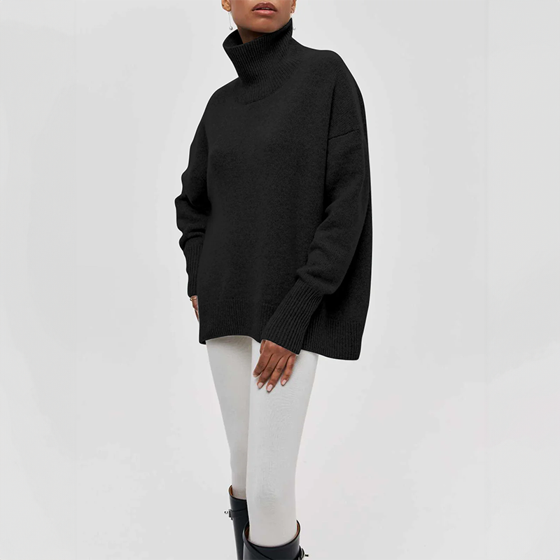 Amelia Elegant Knit Turtleneck Sweater — lifestyle shot