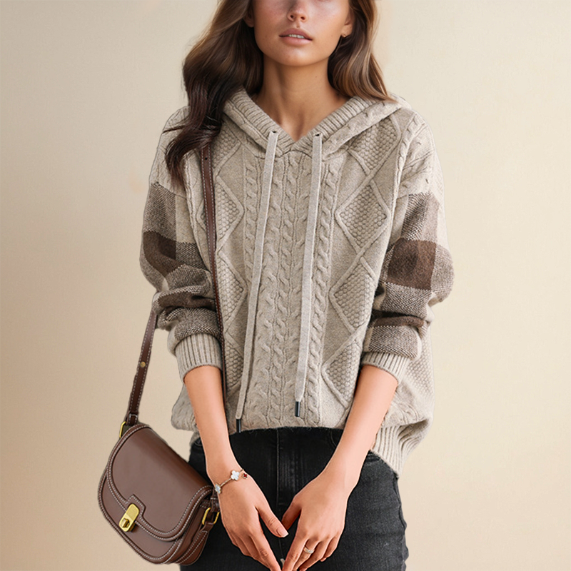 Aubrey Stylish Velvet Sweater — detail view