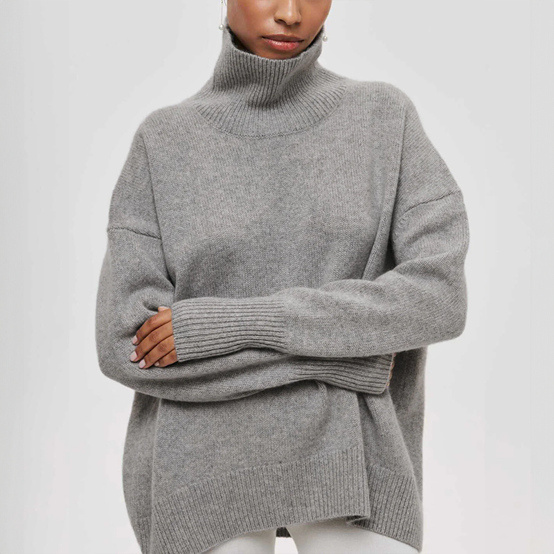 Amelia Elegant Knit Turtleneck Sweater — product view
