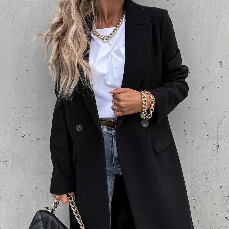 Evelyn – Classic Winter Coat with Lapels