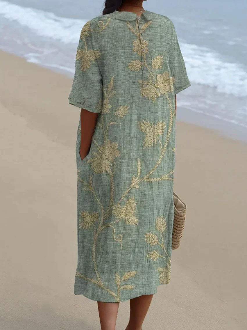 Merel Vintage Floral Maxi Dress — alternate view