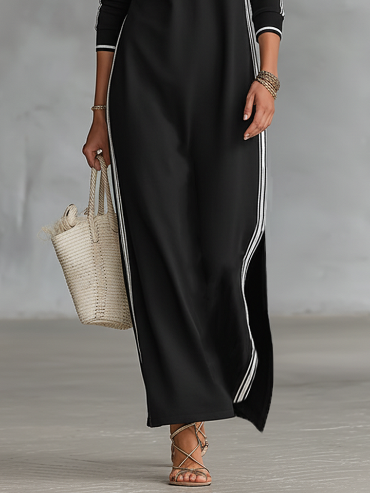 Black Maxi Sweatshirt Dress — product view